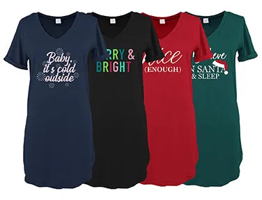 HM Holiday Sleep Shirts - Assorted Prints