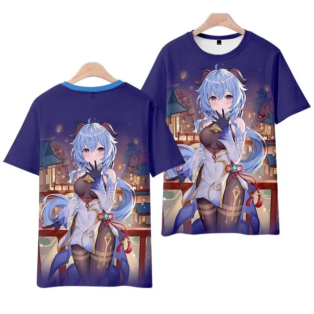 Hot Anime Game Genshin Impact T-Shirts Men Women 3D Print Oversized T Shirt Harajuku Kids Streetwear Boy Girl Tees Tops Clothing