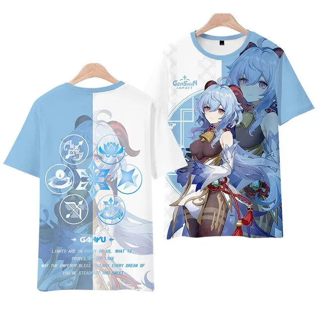 Hot Anime Game Genshin Impact T-Shirts Men Women 3D Print Oversized T Shirt Harajuku Kids Streetwear Boy Girl Tees Tops Clothing