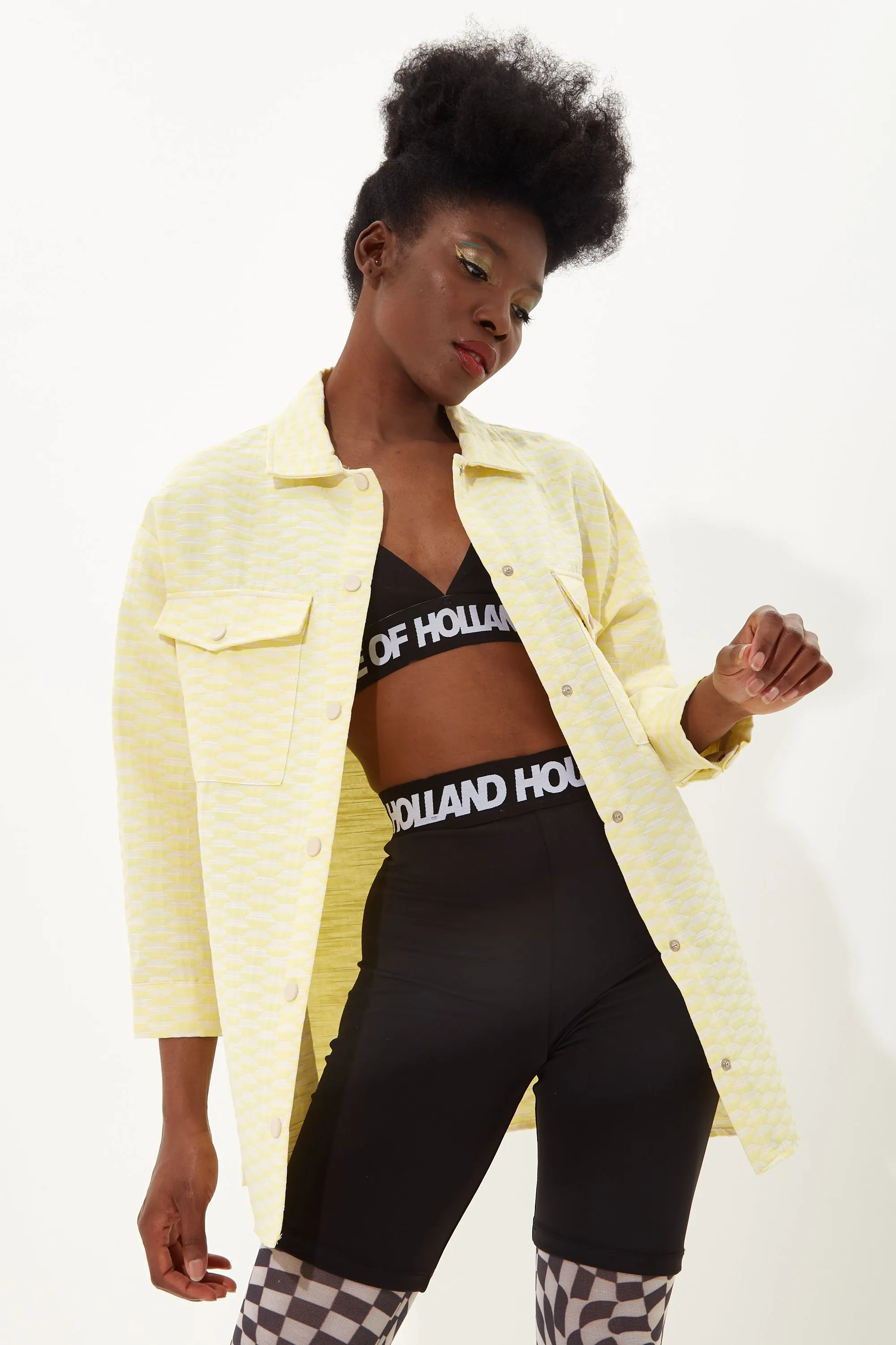 House Of Holland Yellow Jacquard Shirt