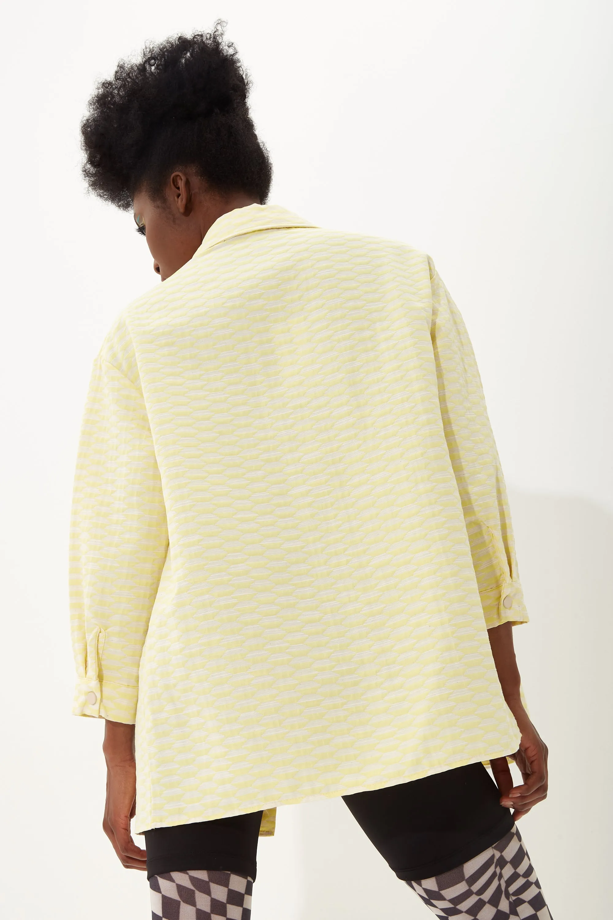 House Of Holland Yellow Jacquard Shirt