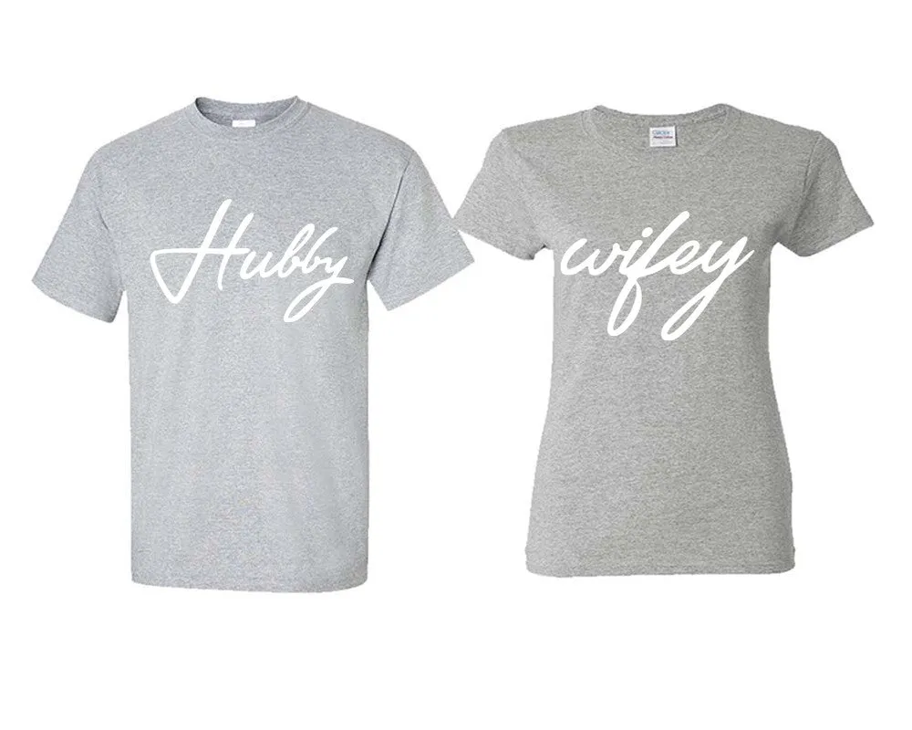 Hubby and Wifey Couple Matching Shirts, Design Man and Woman Shirts