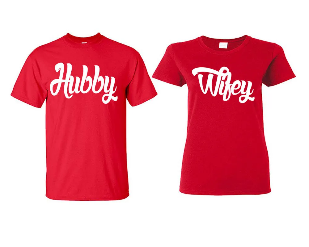 Hubby Wifey Couple Matching T Shirts