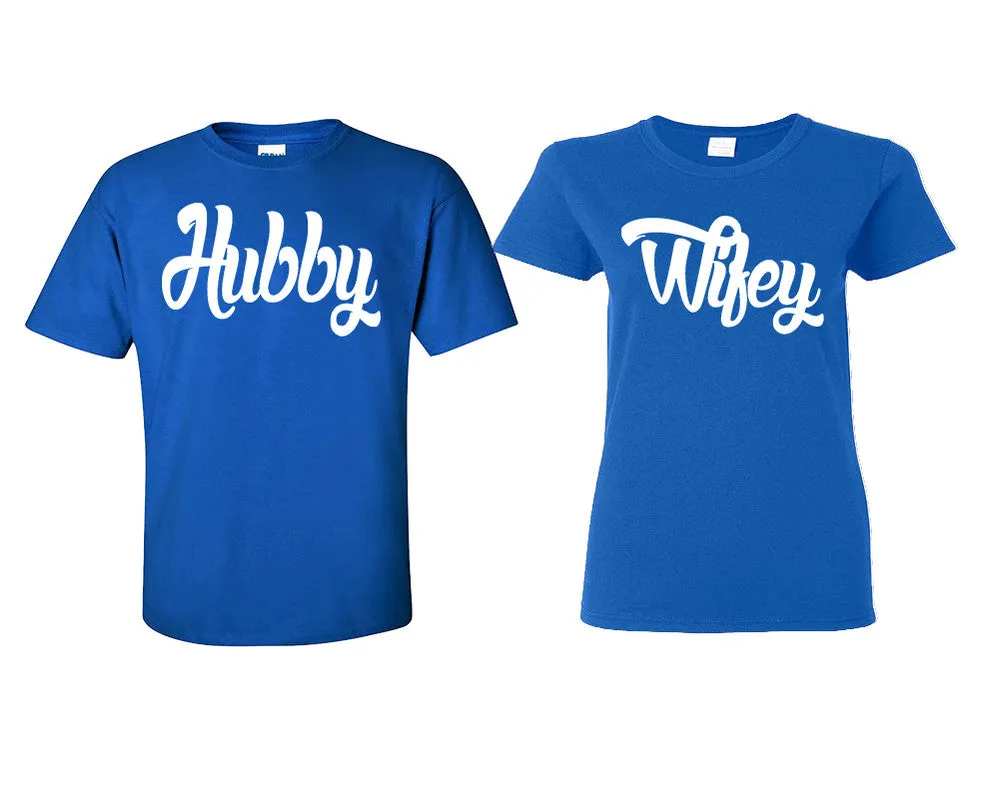 Hubby Wifey Couple Matching T Shirts