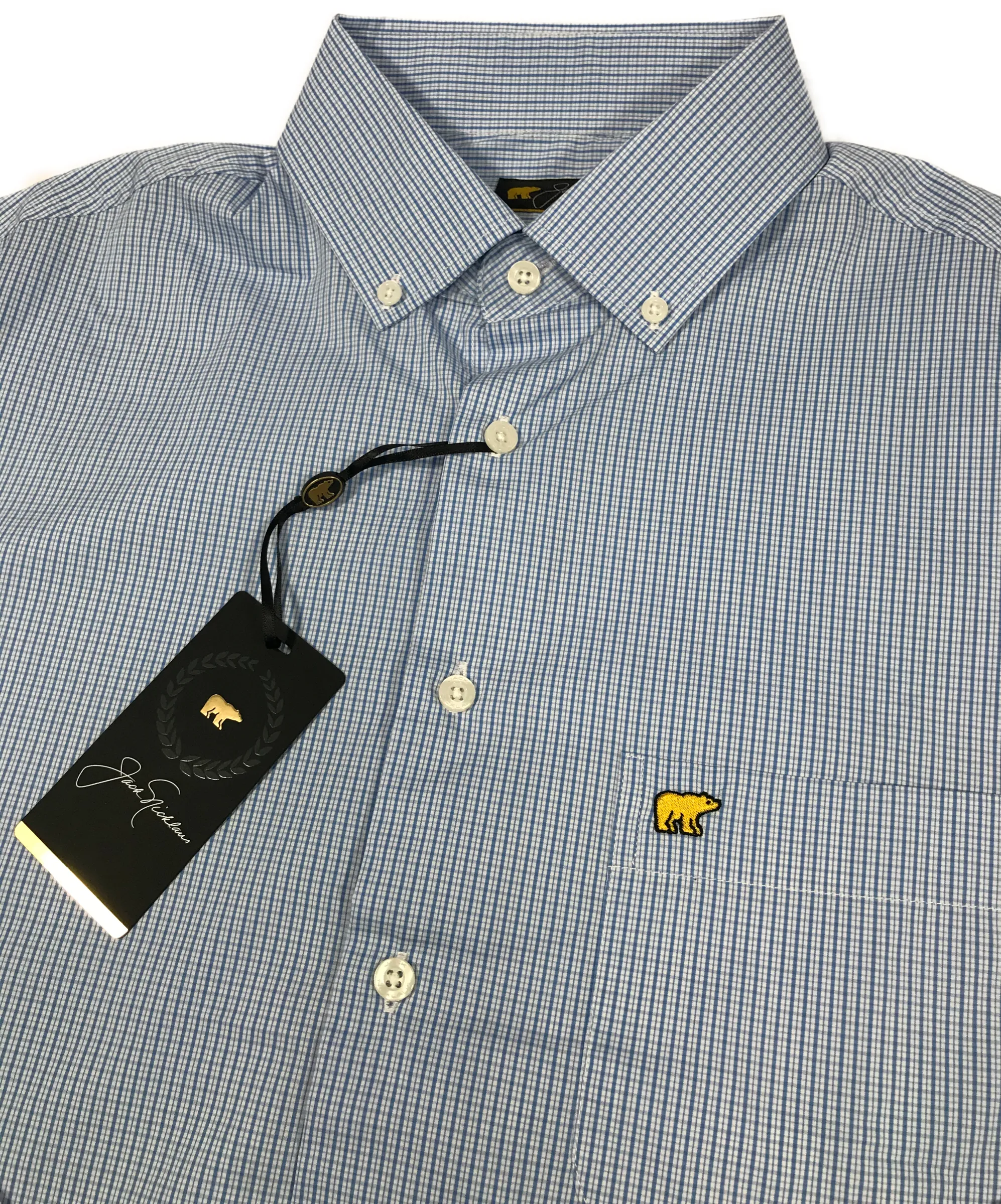 Jack Nicklaus Black Label by Perry Ellis Mini Plaid Button Down Shirts