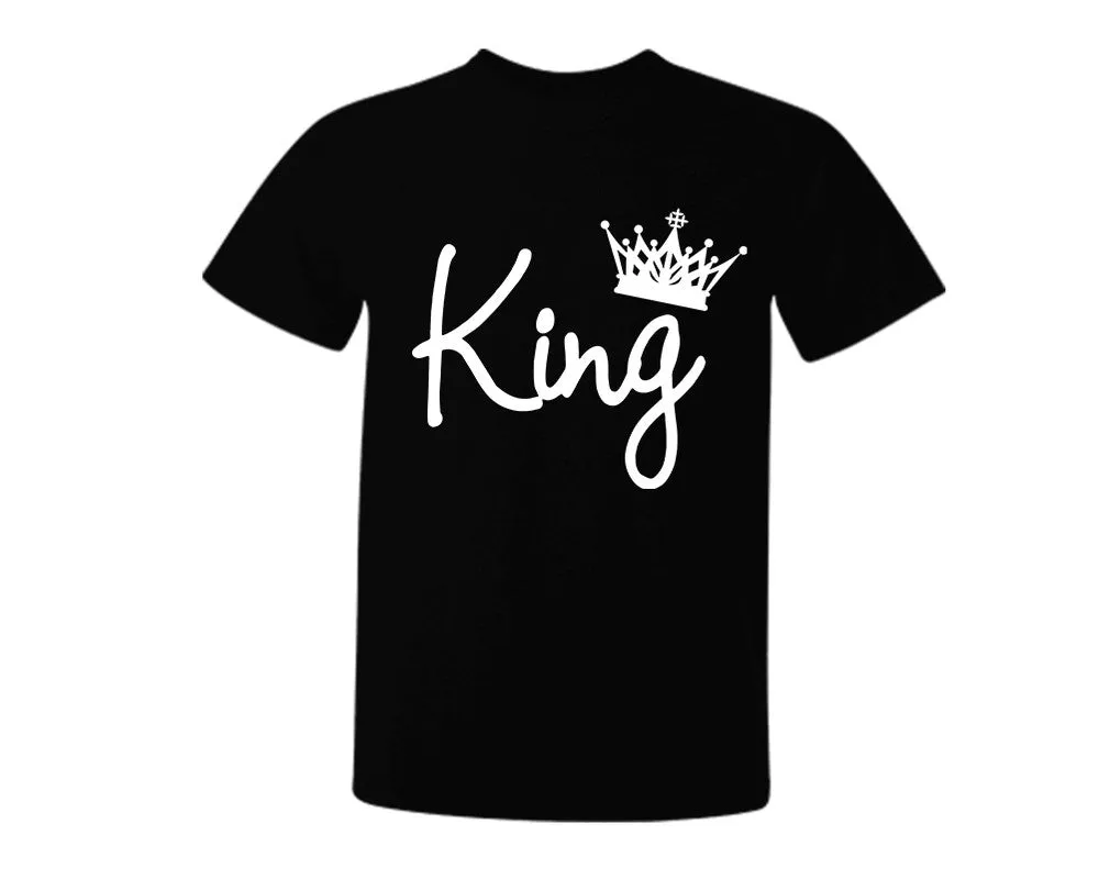 King and Queen Couple Shirts and Jogger Pants, Top & Bottom Sets