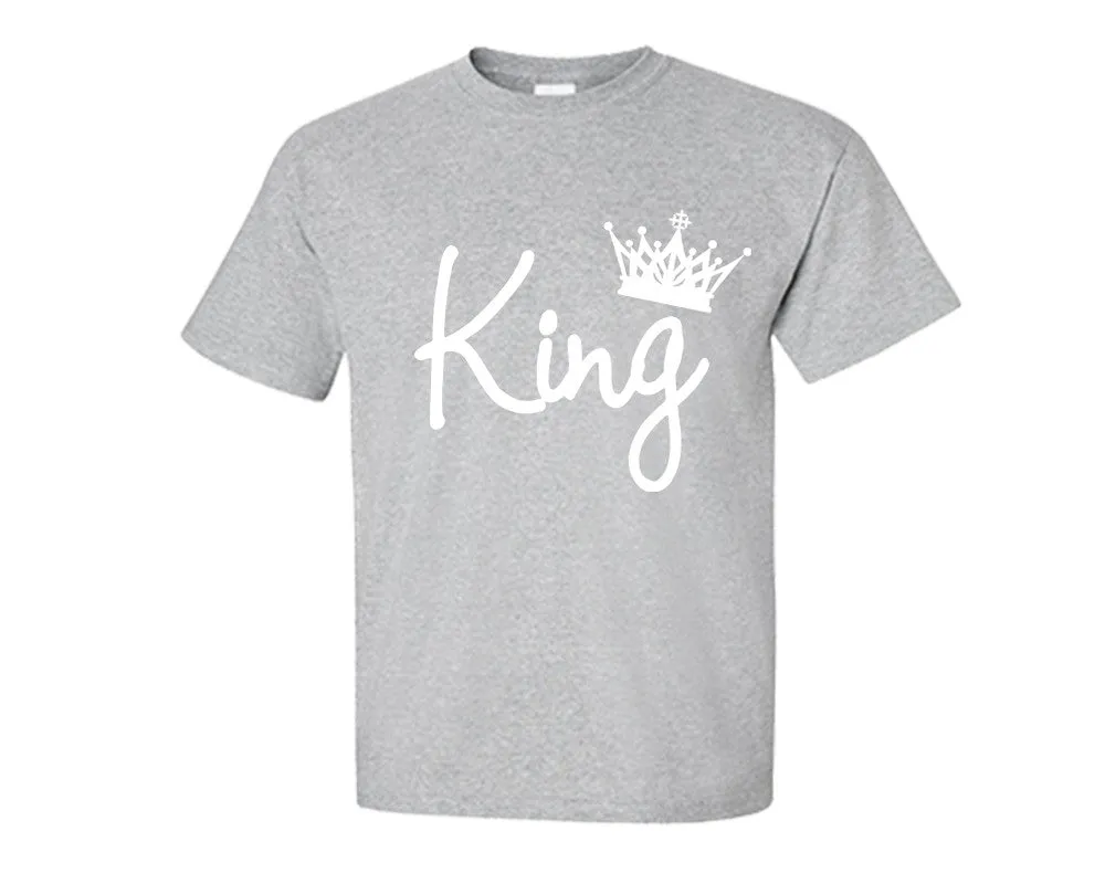 King and Queen Couple Shirts and Jogger Pants, Top & Bottom Sets