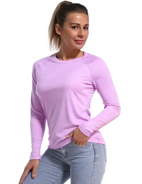 Long Sleeve Athletic Shirts purple_yogastudio