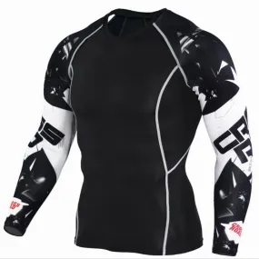 Mens Compression Shirts 3D Jerseys Long Sleeve T Shirt