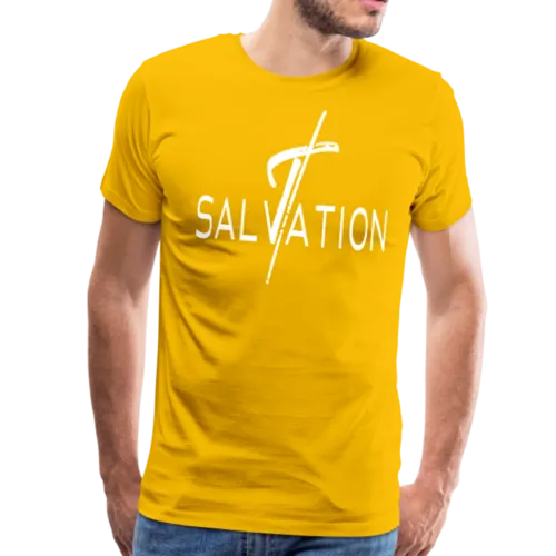 Mens T-Shirts, Salvation Graphic Text Shirt