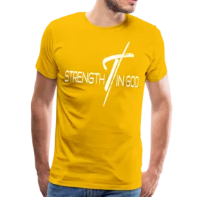 Mens T-Shirts, Strength in God Graphic Text Shirt