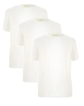 Organic Bamboo T-shirts in White - 3 for £108 (10% off)