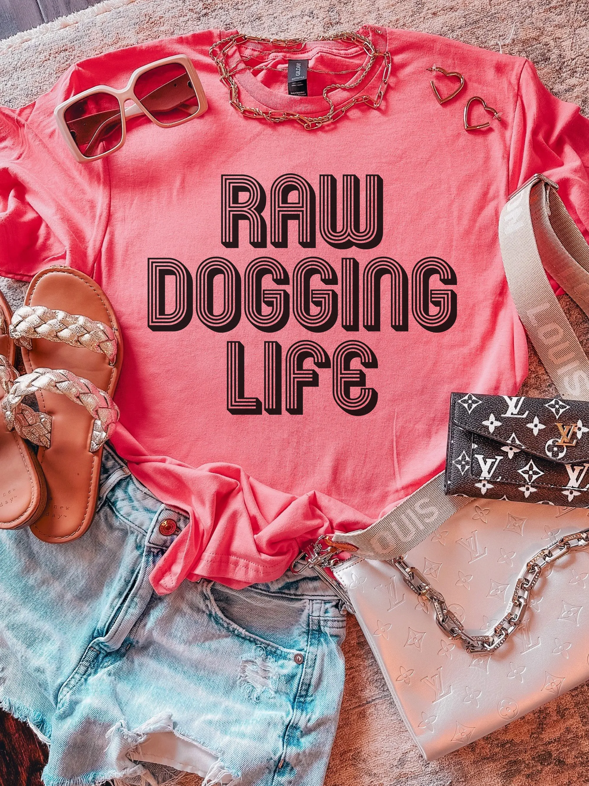 Raw Dogging Life ~ Unisex T-shirts, Sweatshirts, Raglans and Tank Tops Relaxed Fit Printed In The USA