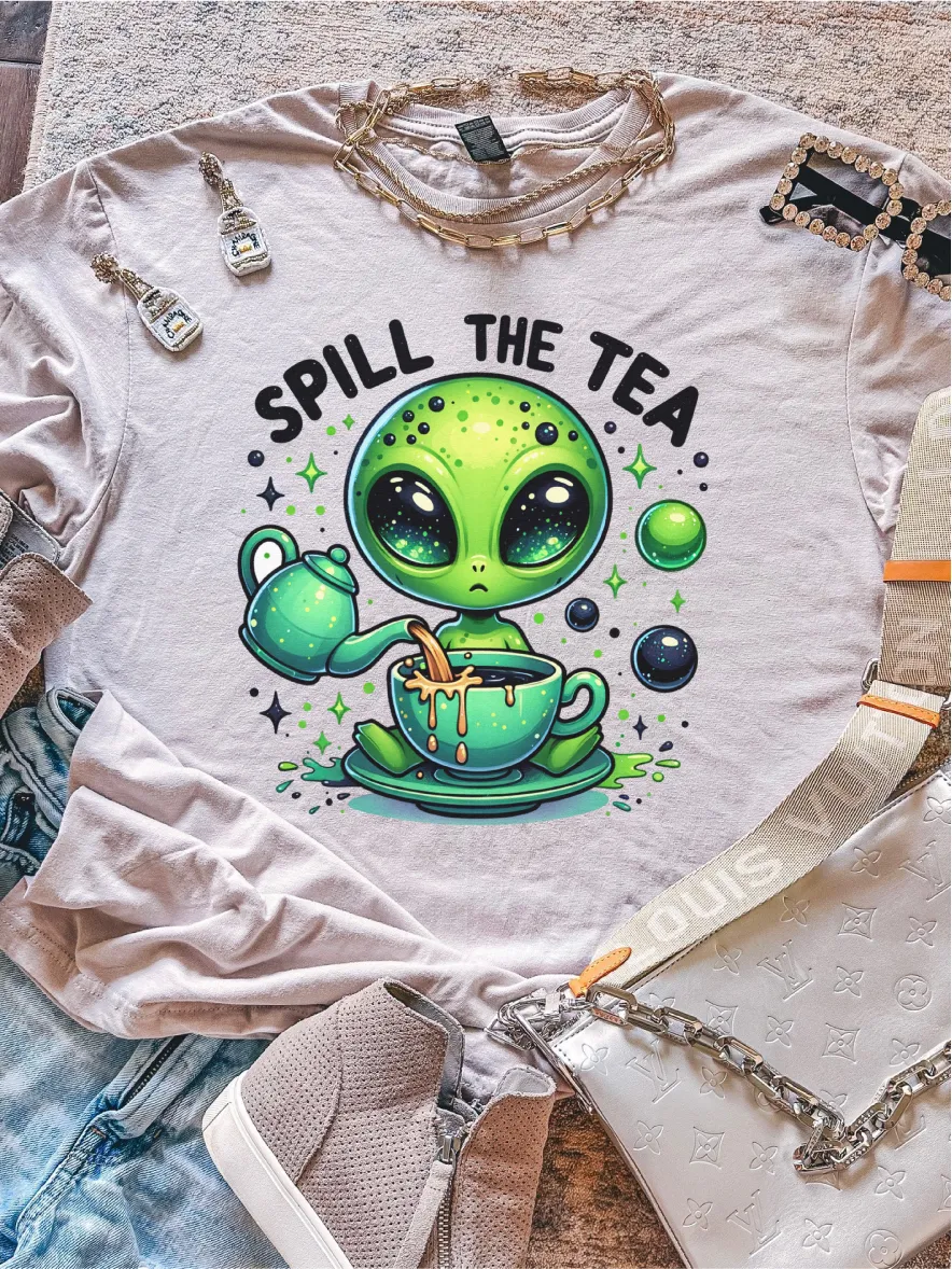 Spill The Tea ~ Unisex T-shirts, Sweatshirts, Raglans and Tank Tops Relaxed Fit Printed In The USA