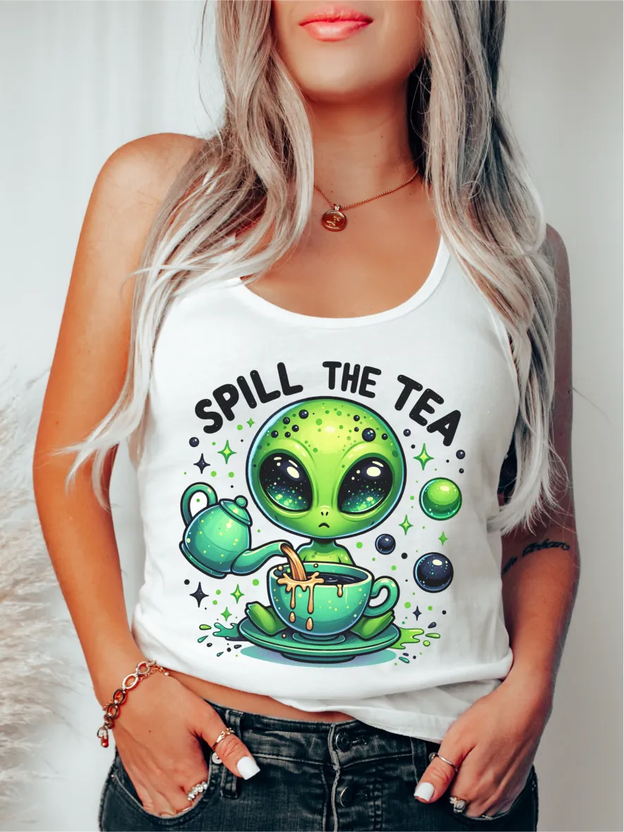 Spill The Tea ~ Unisex T-shirts, Sweatshirts, Raglans and Tank Tops Relaxed Fit Printed In The USA