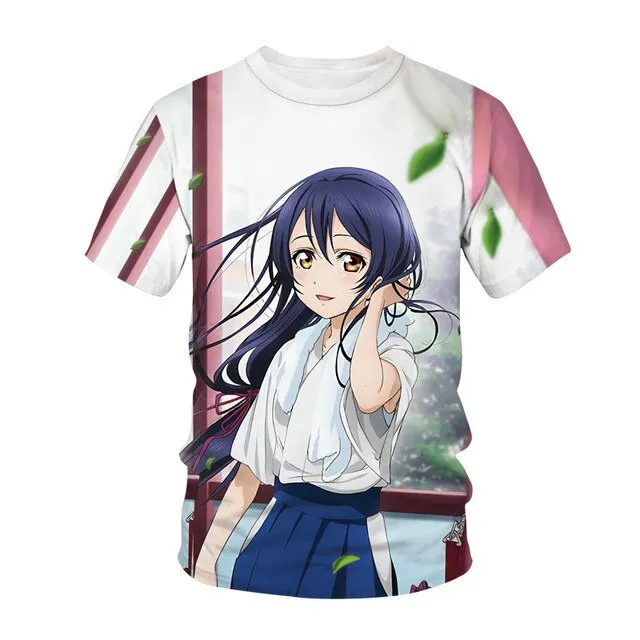 Summer Men's and Women's T-shirts Anime Street Clothing Cute Beautiful Girls 3D Printing Fashion Casual Tops Unisex