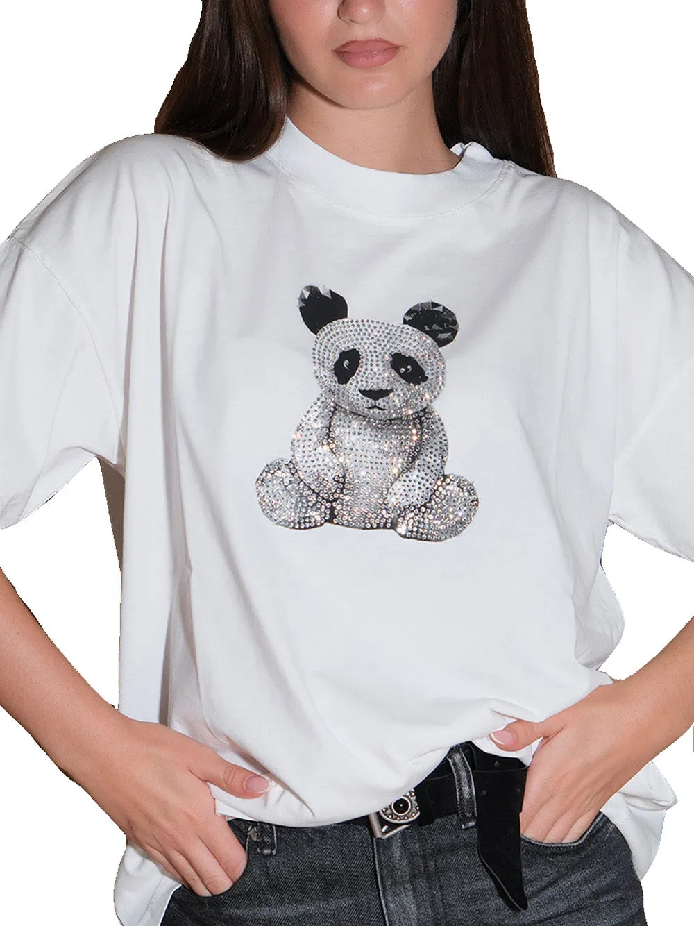 T-shirt Panda Strass