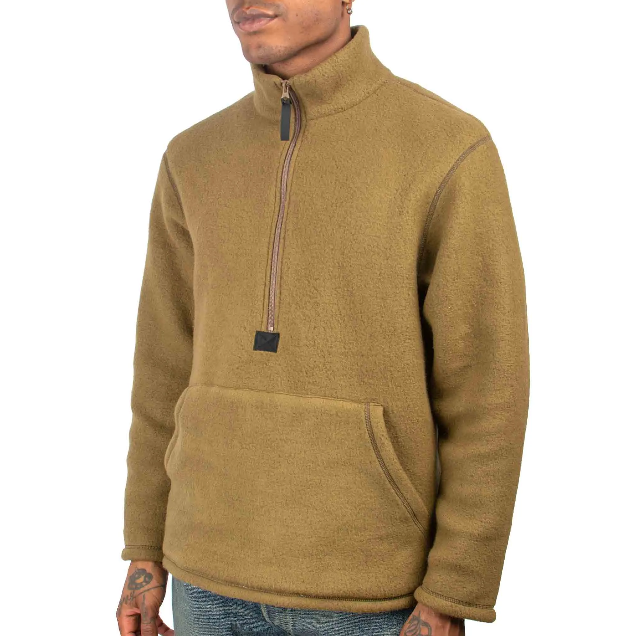 The Real McCoy's MC21101 Shirts, Pullover, Fleece Coyote